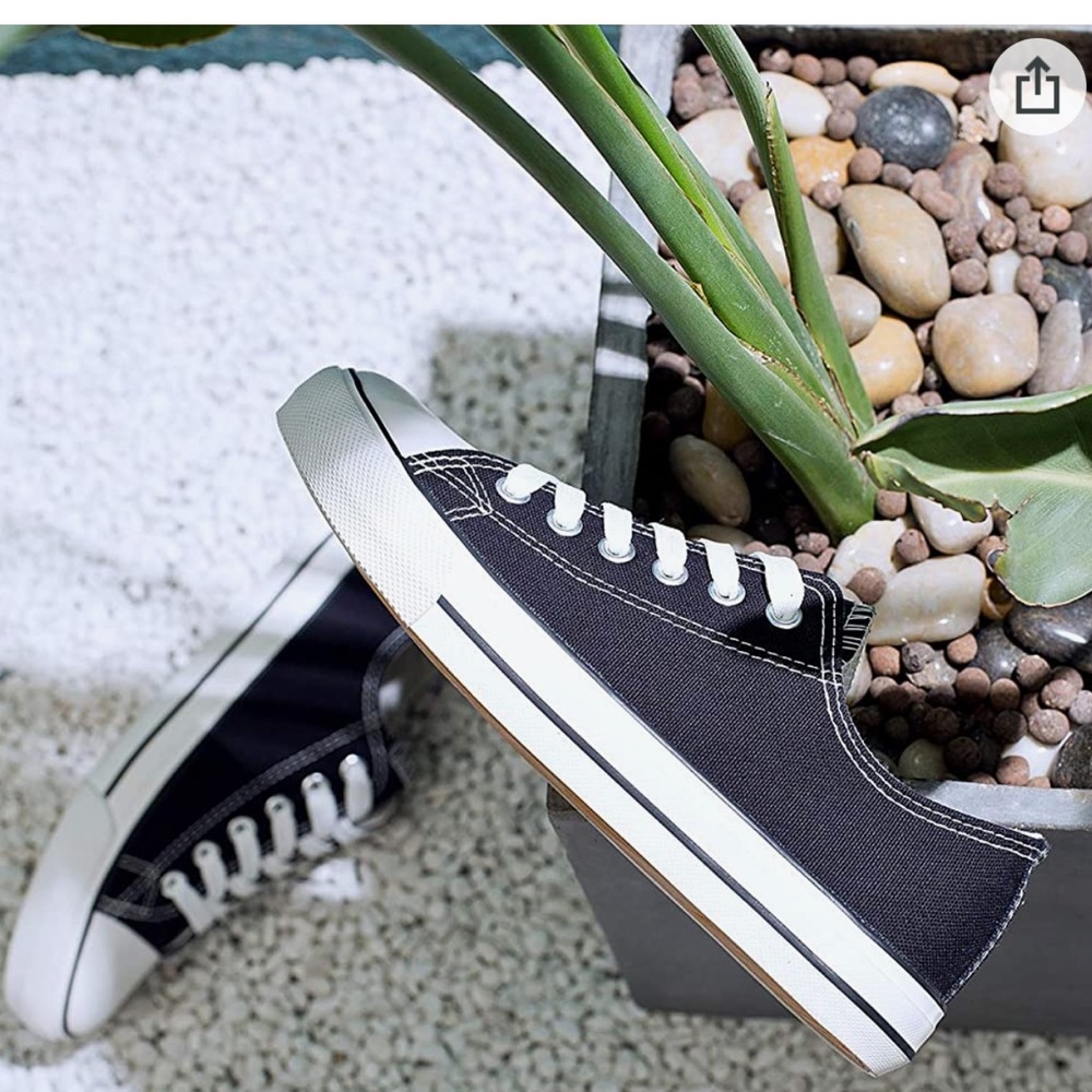 Canvas Sneakers Black Size 9 NWOT